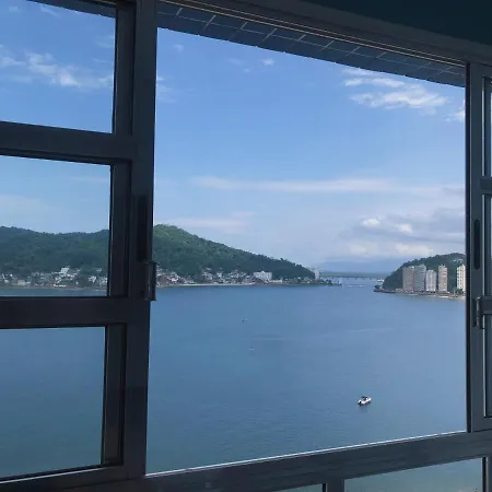 Cobertura Pe Na Areia E Incrivel Vista Para A Praia São Vicente Exterior photo
